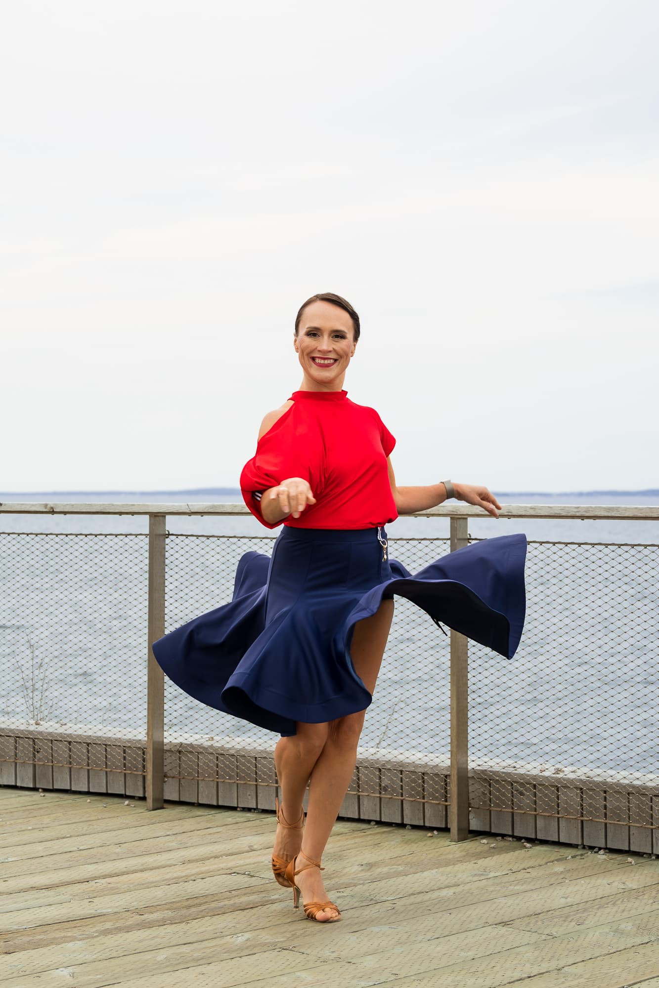 Aleta Latin Skirt | 8-Gore Skirt with Adjustable Hip Gathering