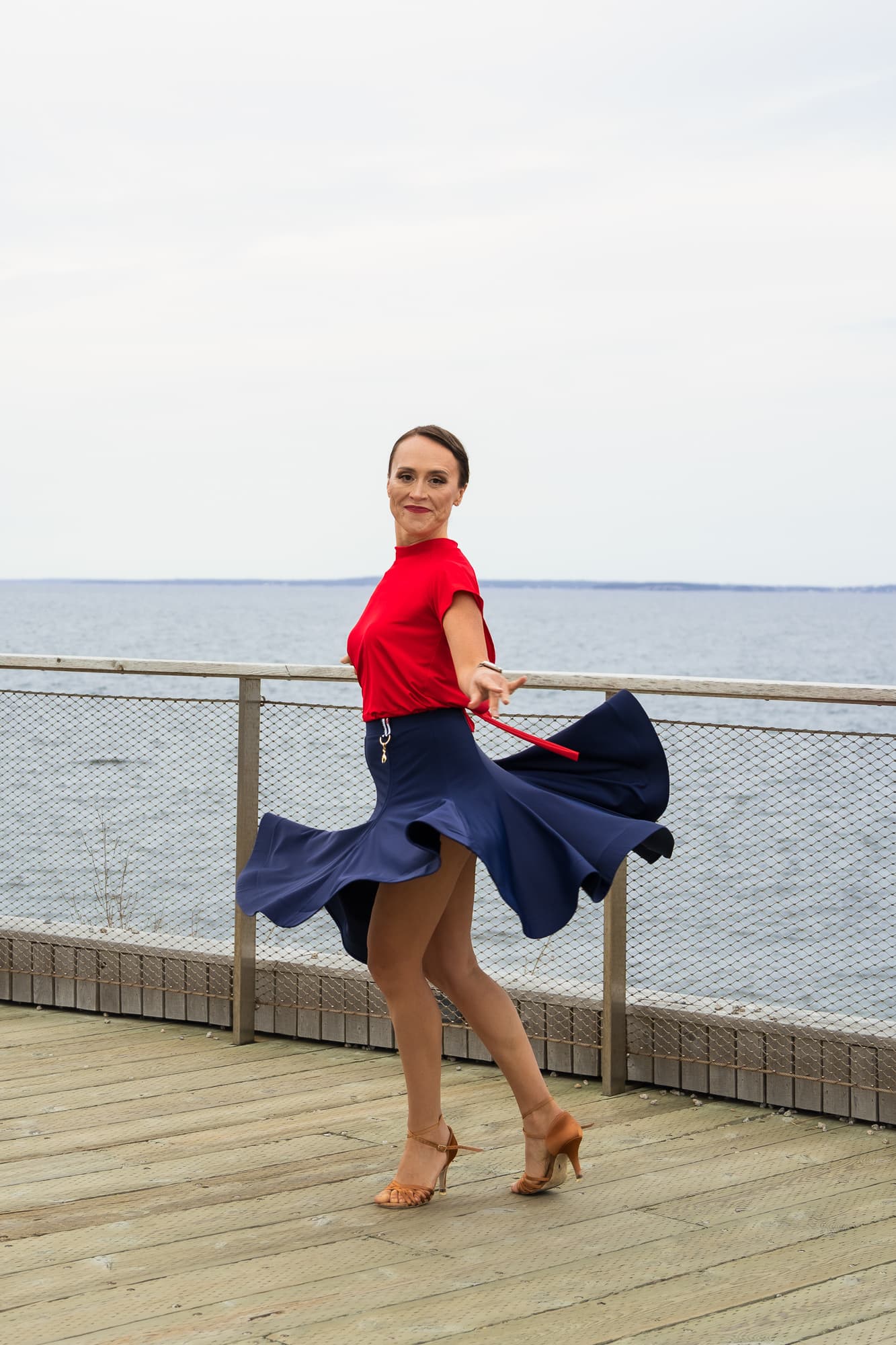 Aleta Latin Skirt | 8-Gore Skirt with Adjustable Hip Gathering