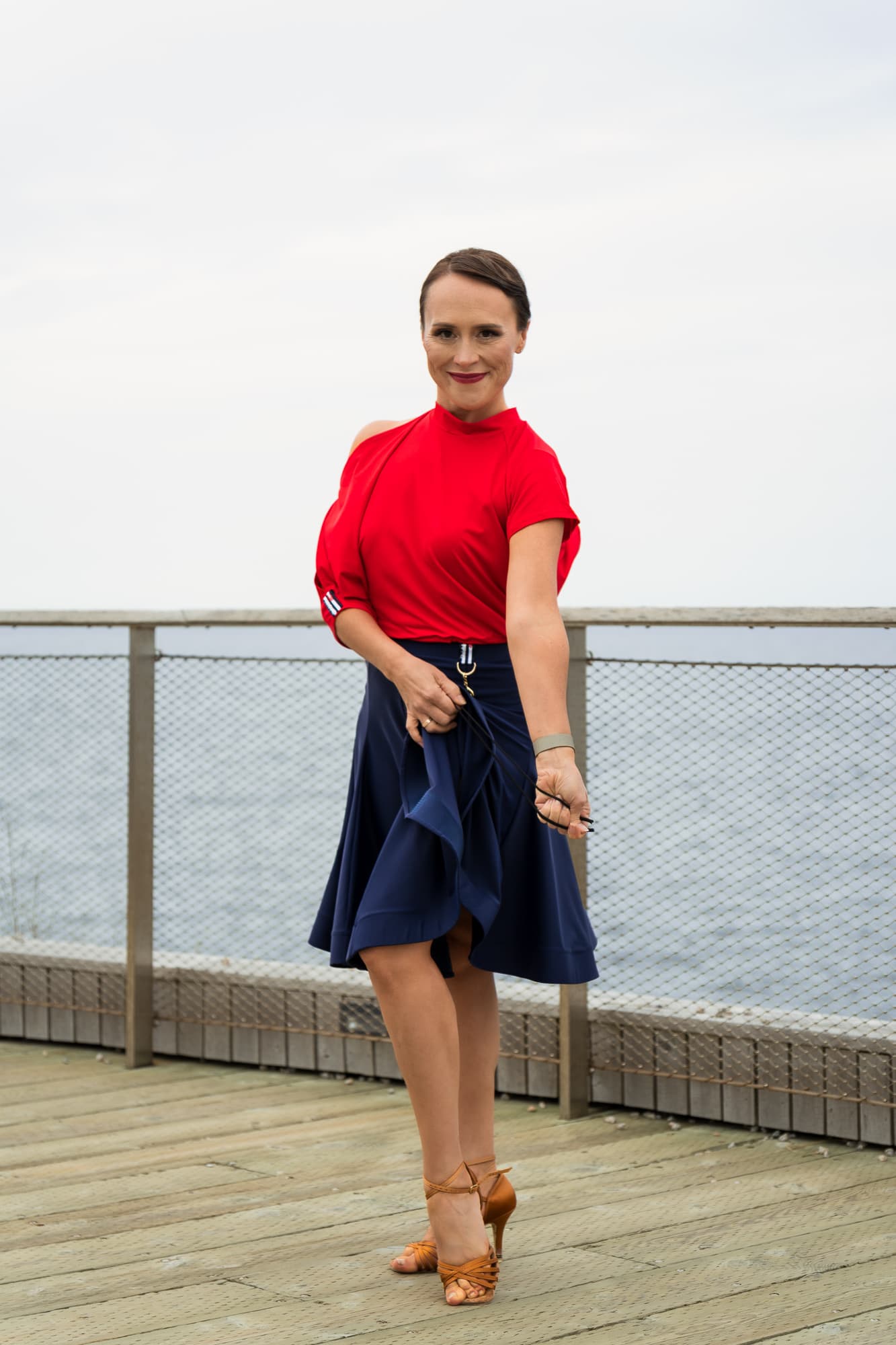 Aleta Latin Skirt | 8-Gore Skirt with Adjustable Hip Gathering