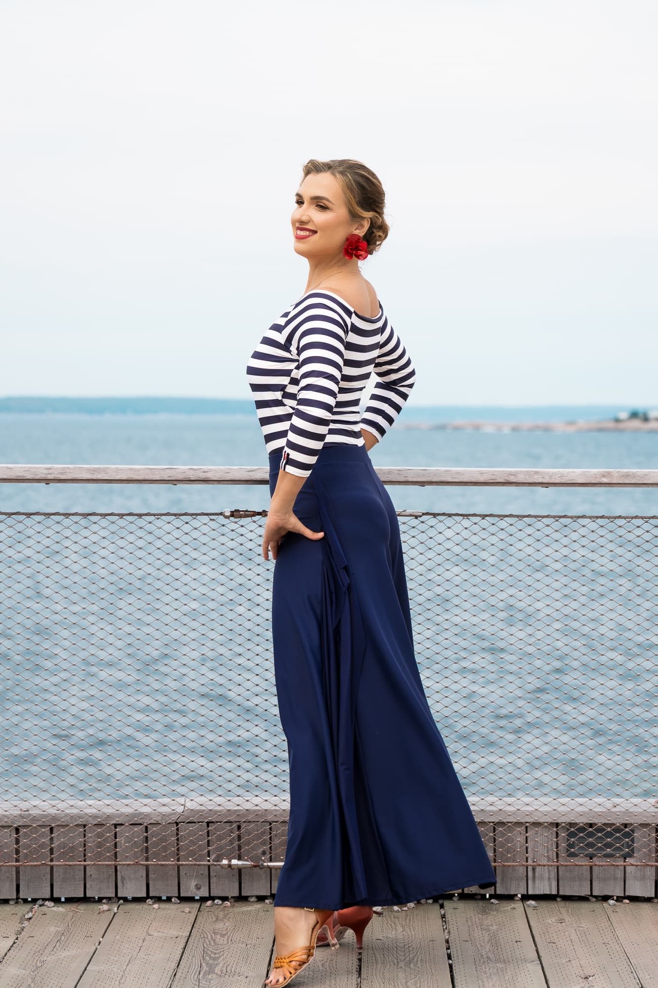 Goddess Dance Pants | Extra Wide Leg Dance Trousers with Semi Sheer Inserts and Decorative Sashes 