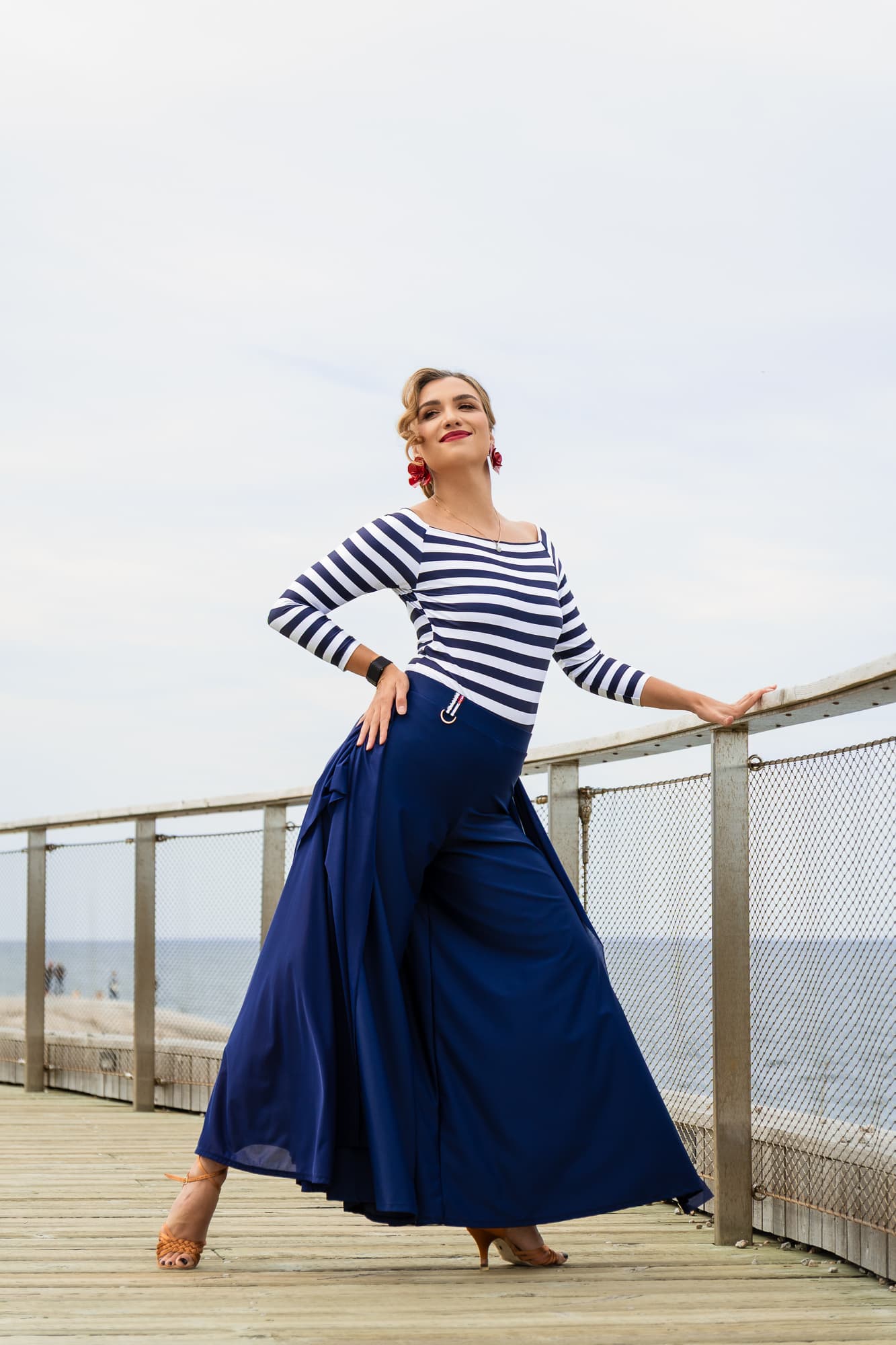 Goddess Dance Pants | Extra Wide Leg Dance Trousers with Semi Sheer Inserts and Decorative Sashes 