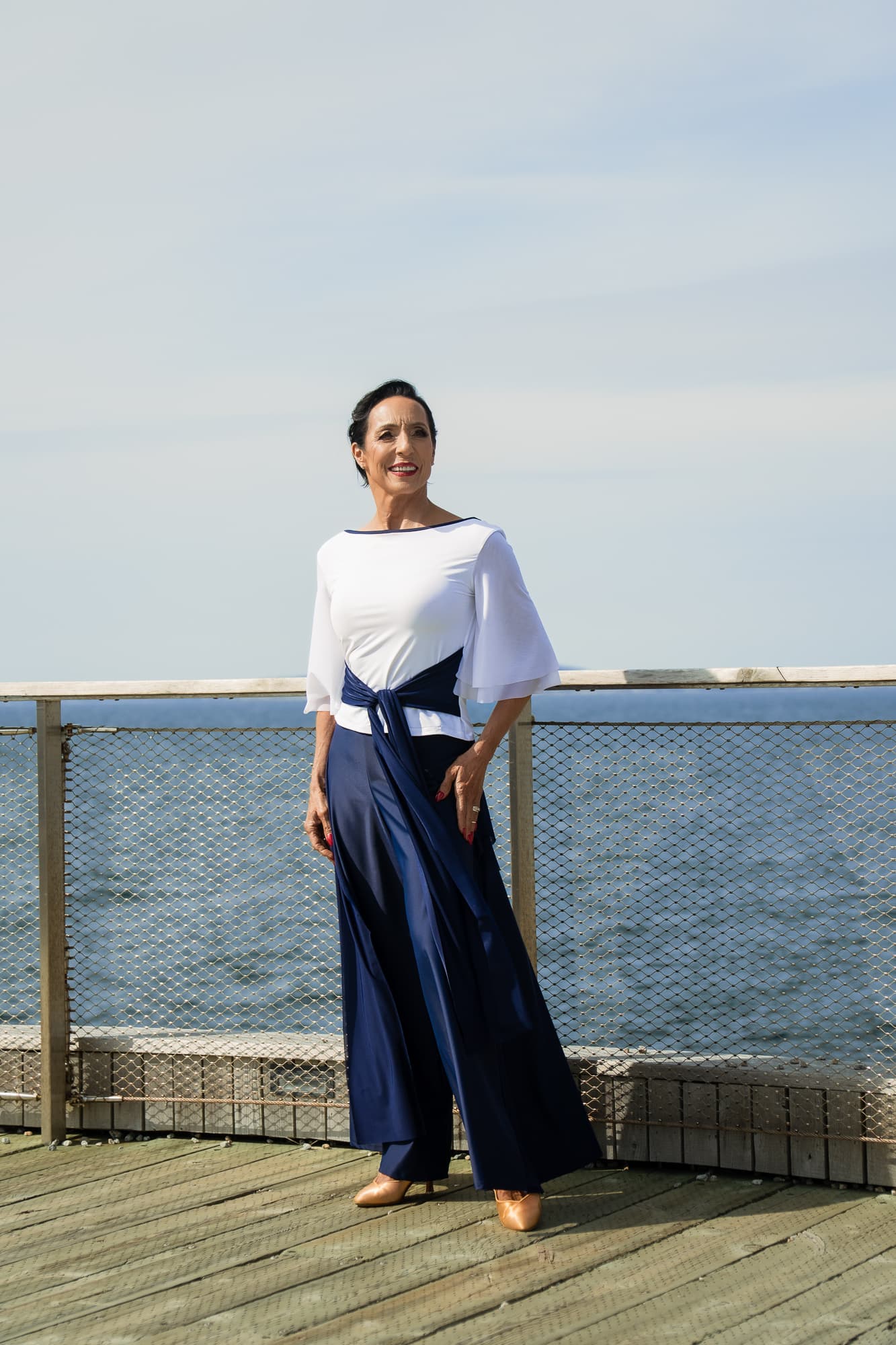 Fallaway Dance Top | Top with Flowy Sleeves and Decorative Sash