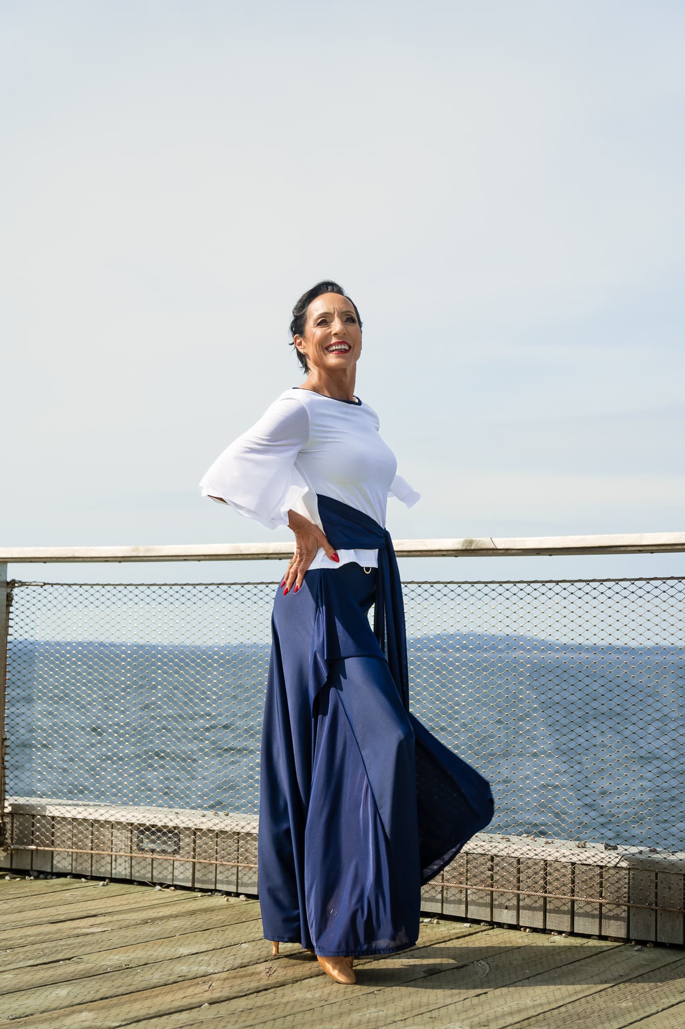 Fallaway Dance Top | Top with Flowy Sleeves and Decorative Sash