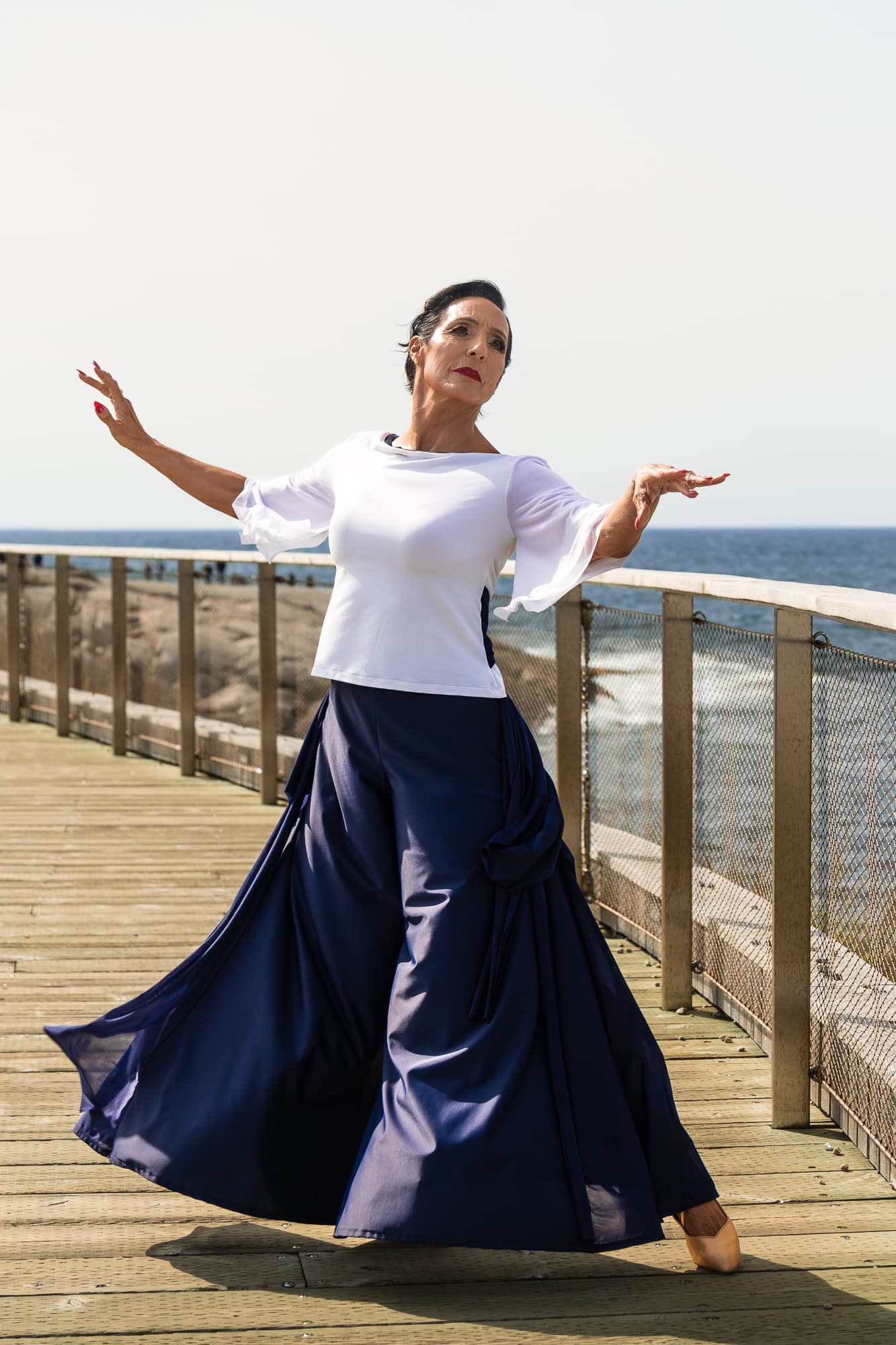 Fallaway Dance Top | Top with Flowy Sleeves and Decorative Sash