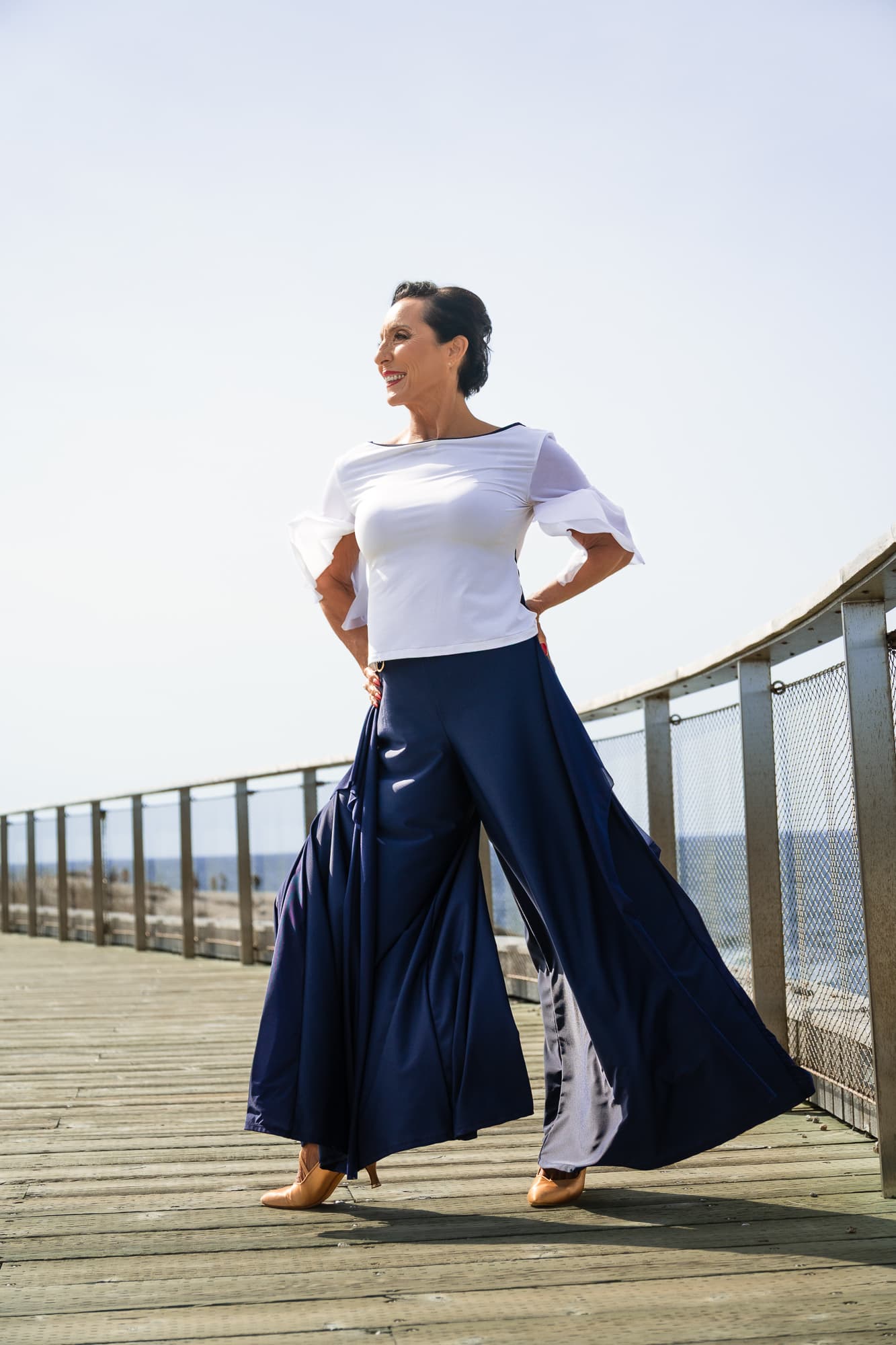 Goddess Dance Pants | Extra Wide Leg Dance Trousers with Semi Sheer Inserts and Decorative Sashes 