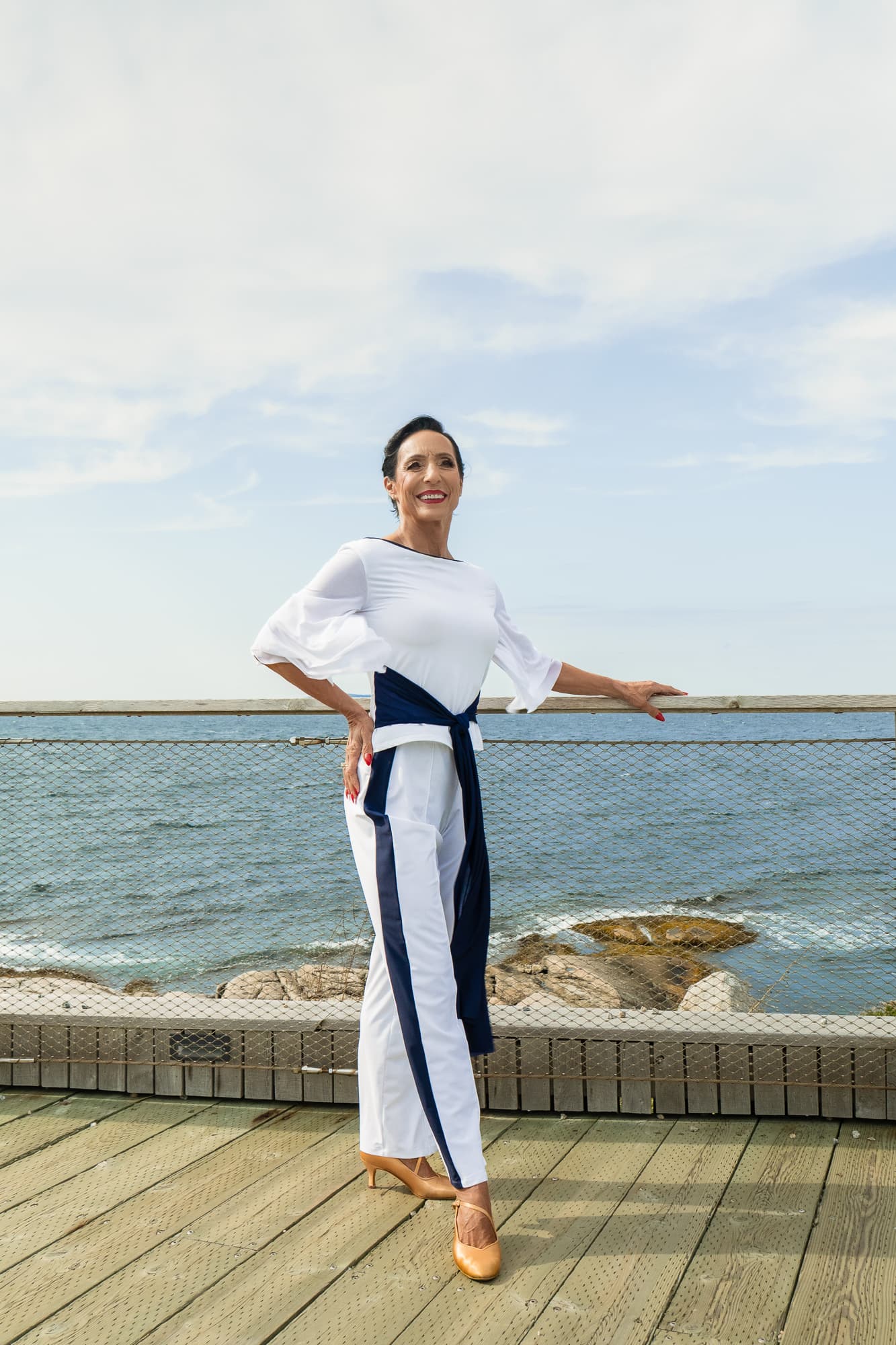 First Class Dance Pants | Straight Leg Mid-Rise Dance Trousers with Side Stripe