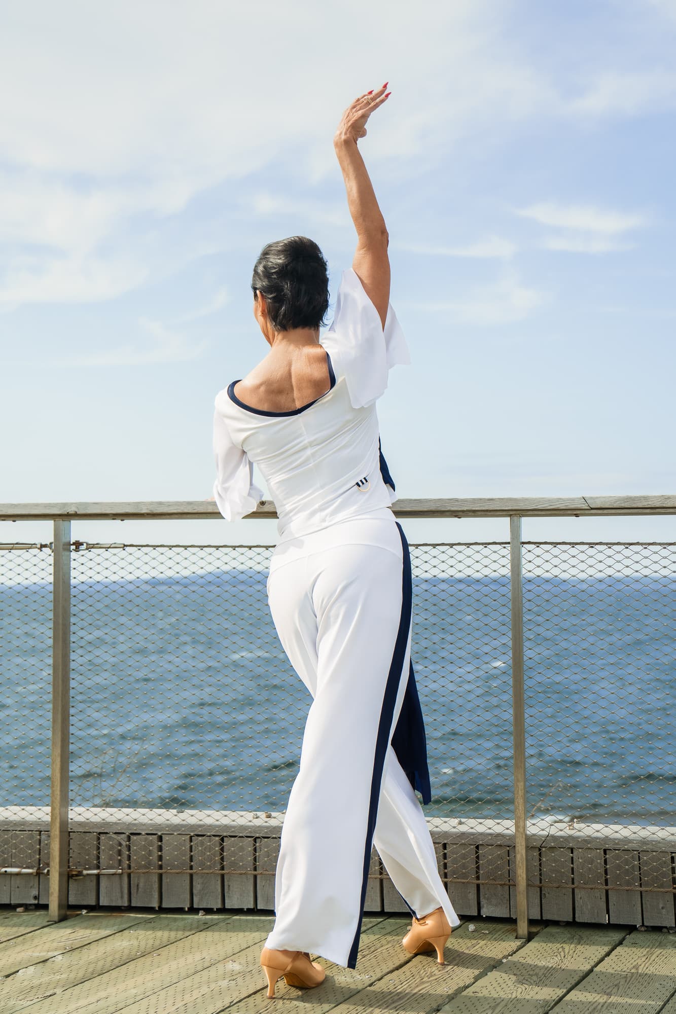 Fallaway Dance Top | Top with Flowy Sleeves and Decorative Sash