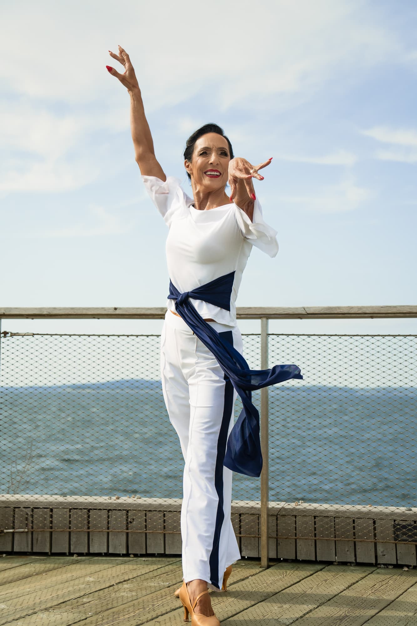 Fallaway Dance Top | Top with Flowy Sleeves and Decorative Sash