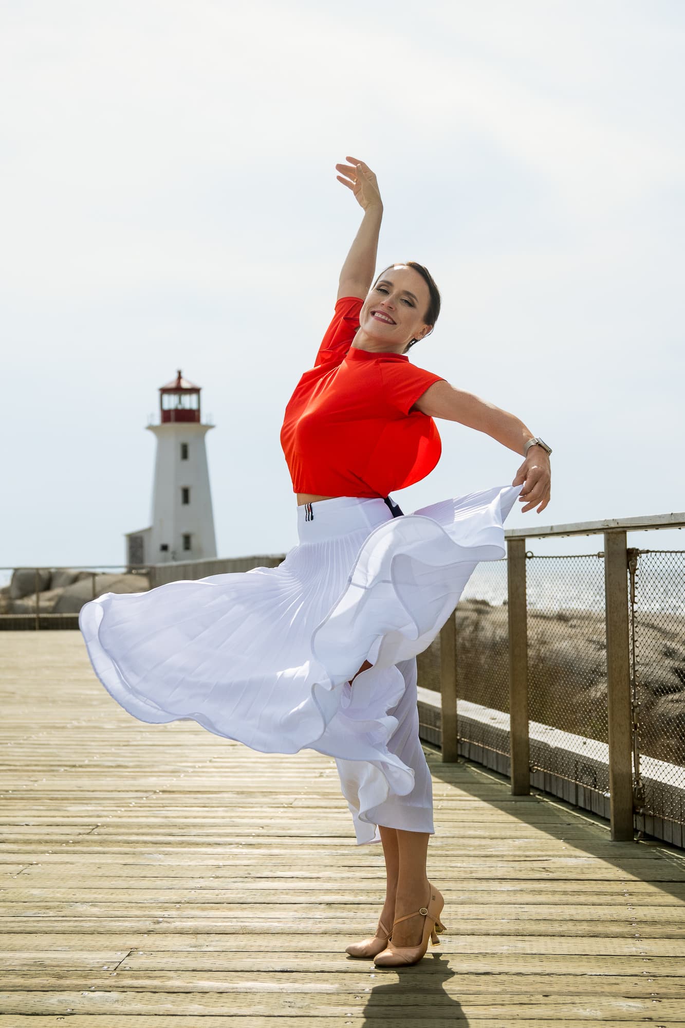 Pivot Breeze | Pleated Maxi Ballroom Skirt with Yoke & Horsehair Braid Hem