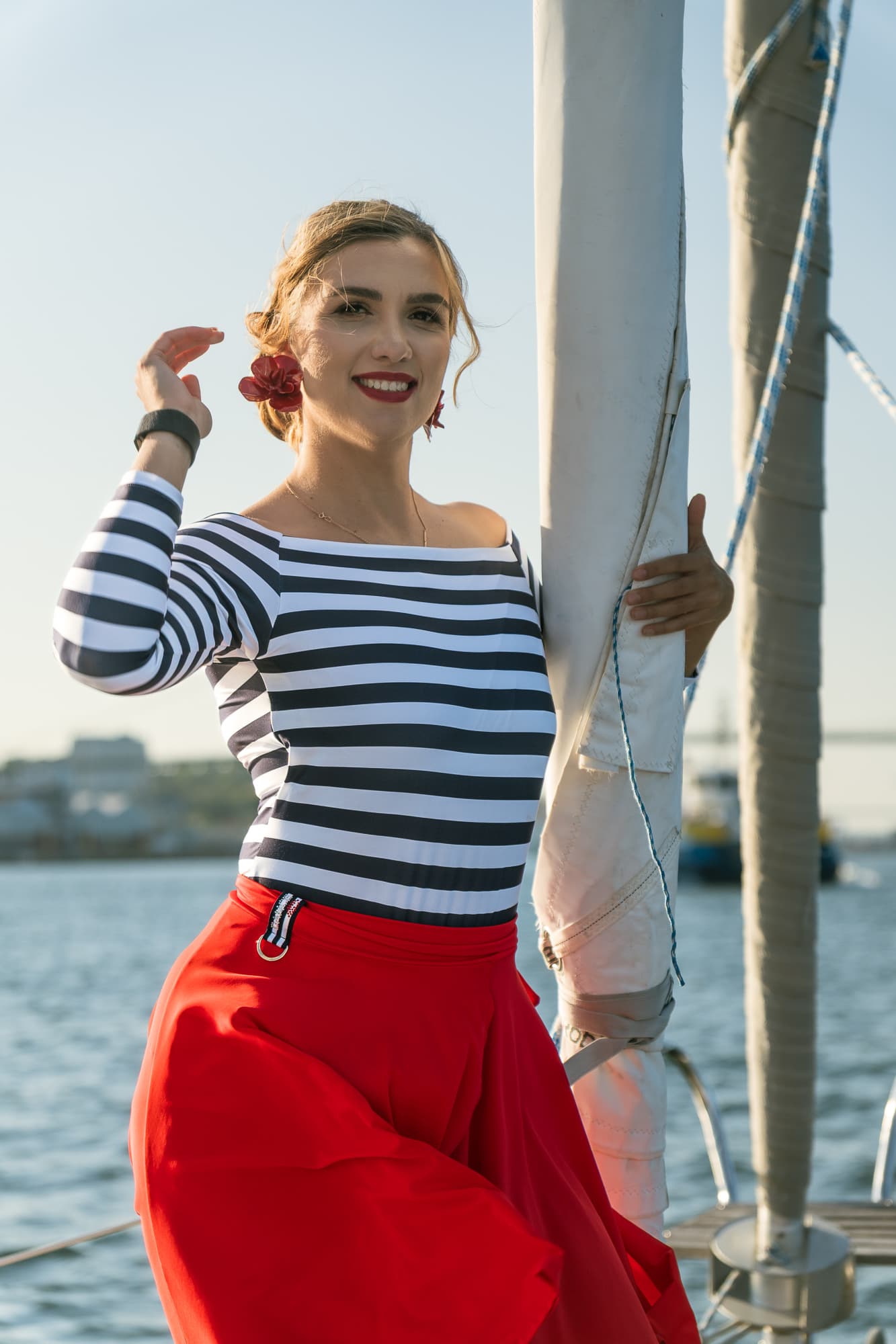 Fiesta Latin Skirt | Wrap Panel Skirt with Long Back Hem