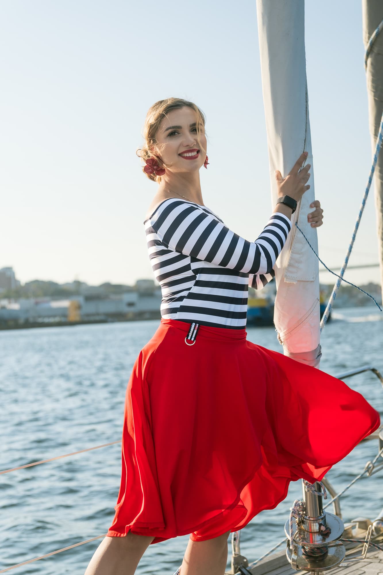 Fiesta Latin Skirt | Wrap Panel Skirt with Long Back Hem