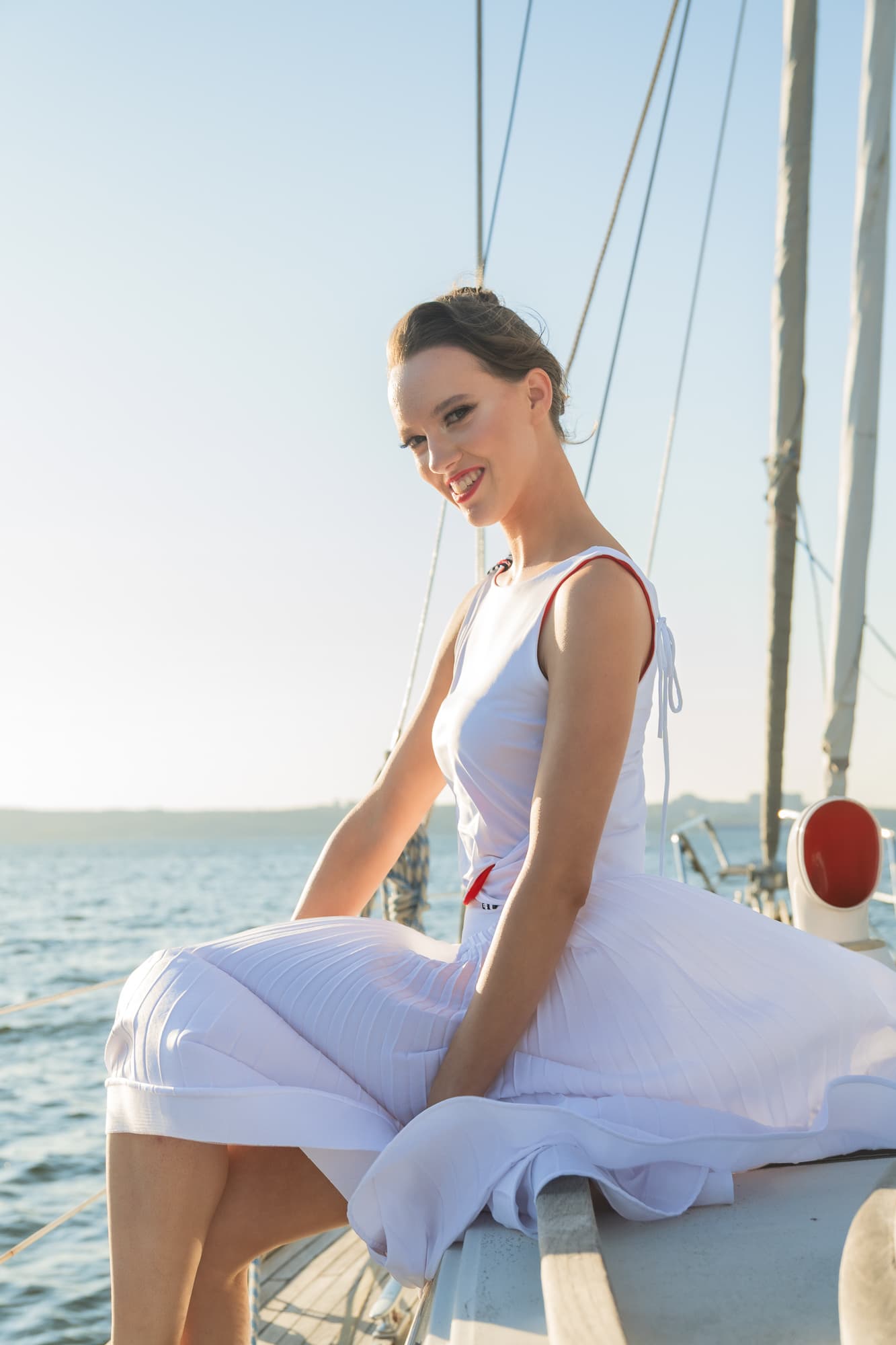 Pivot Breeze | Pleated Maxi Ballroom Skirt with Yoke & Horsehair Braid Hem